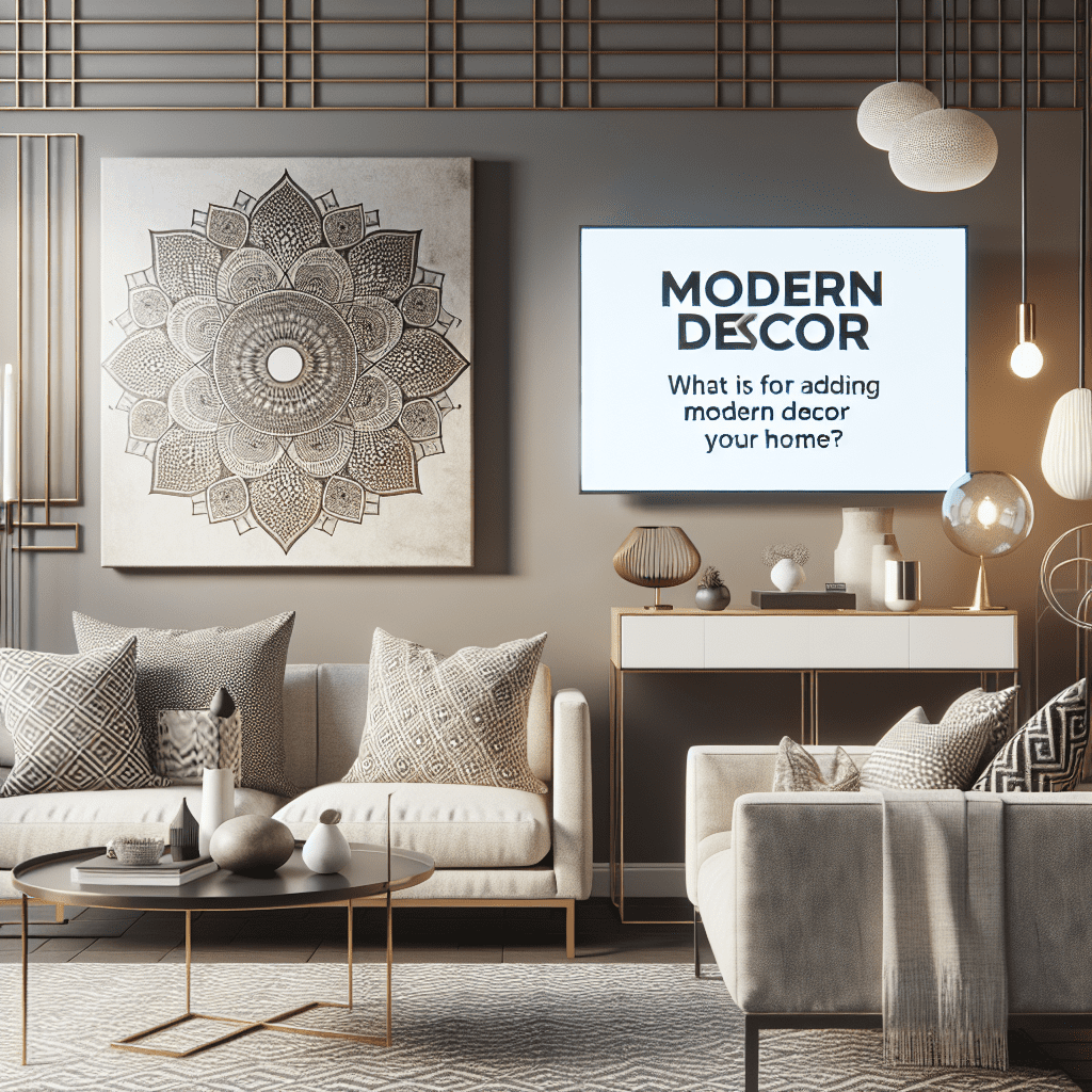 Best Tips for Adding Modern Decor to Your Home
