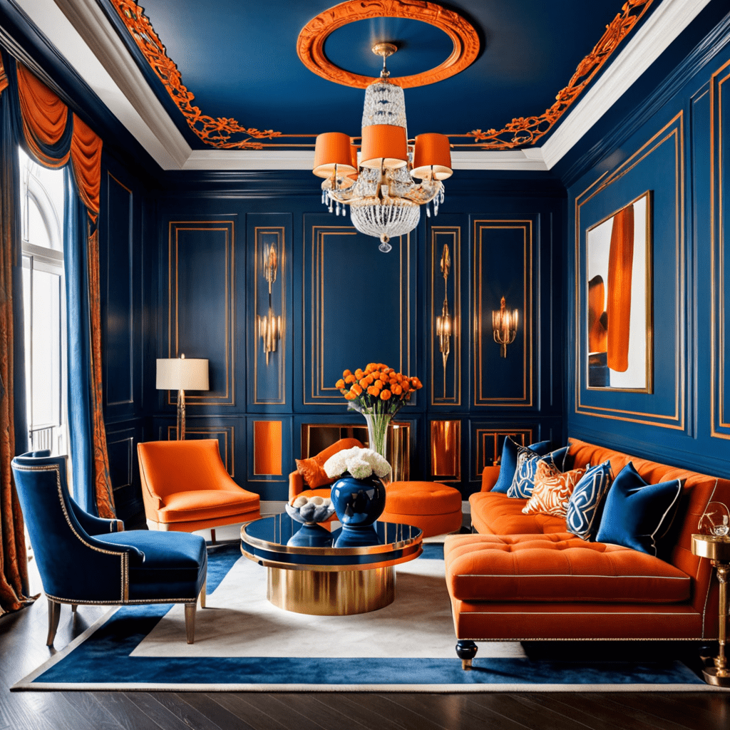„Vibrant Blue and Orange Interior Design Ideas for Your Home”