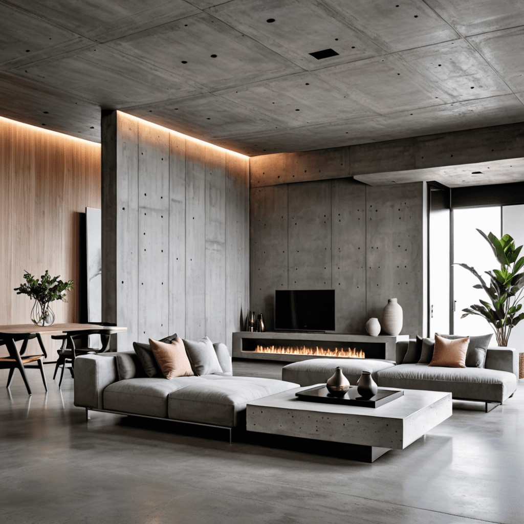 Discover the Sophisticated and Sleek Appeal of Minimalist Concrete Interior Design for Your Home