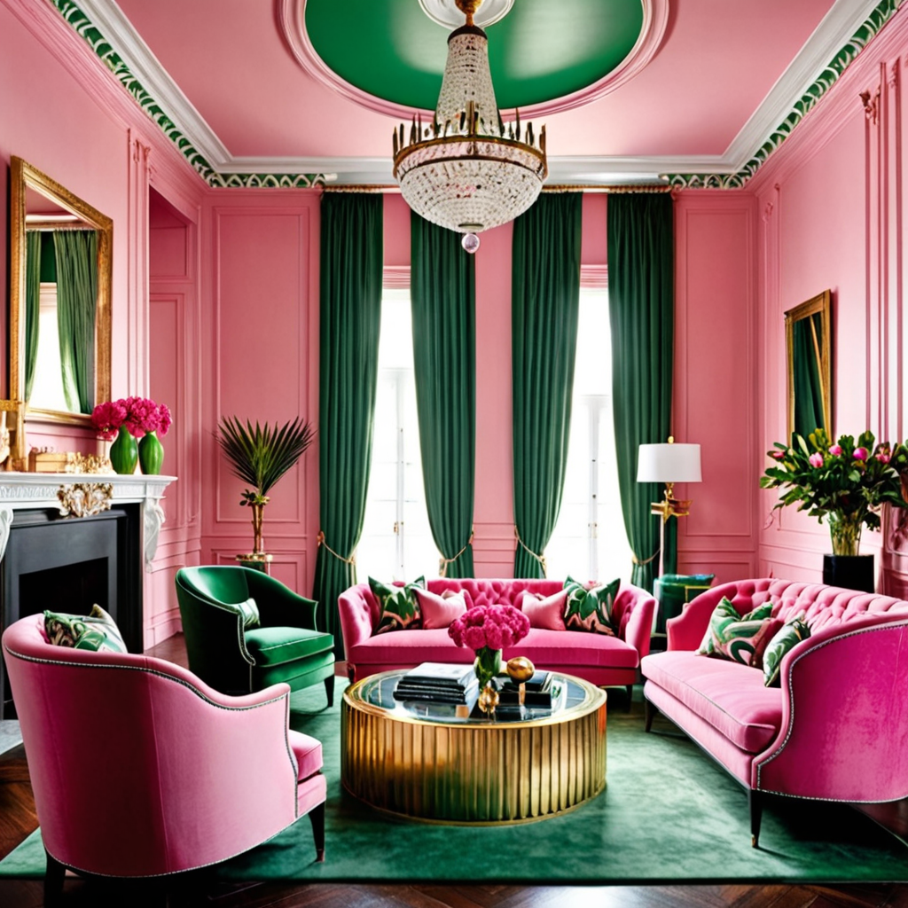 „Enchanting Pink and Green Interior Design Ideas for Your Home”