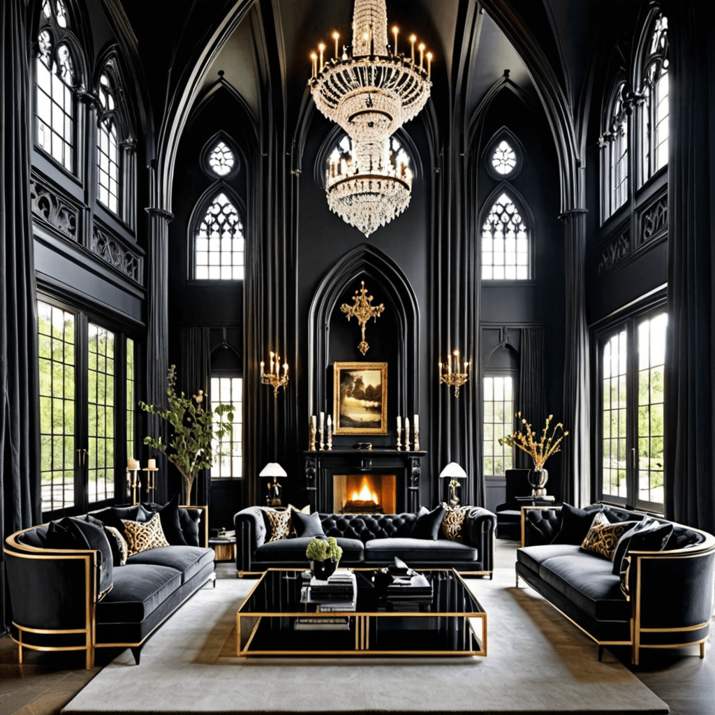 „Unveiling the Dark Elegance: Contemporary Modern Gothic Interior Design Ideas”