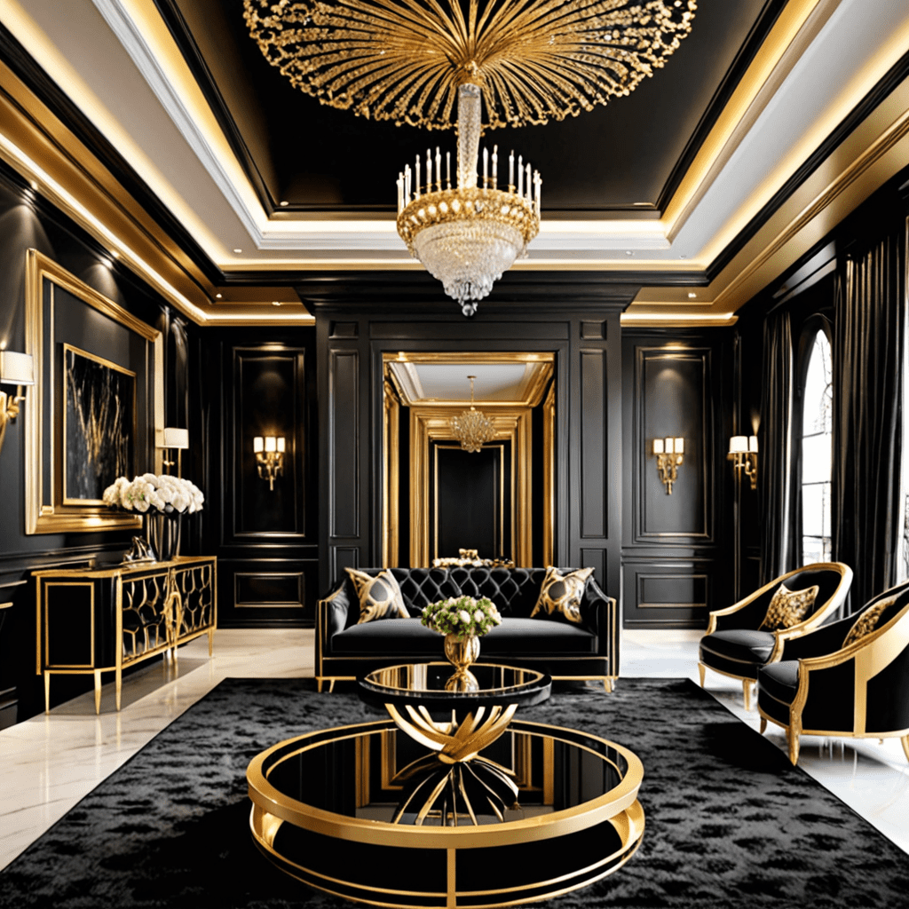 Elegant Black and Gold Interior Design: Timeless Sophistication for Your Home