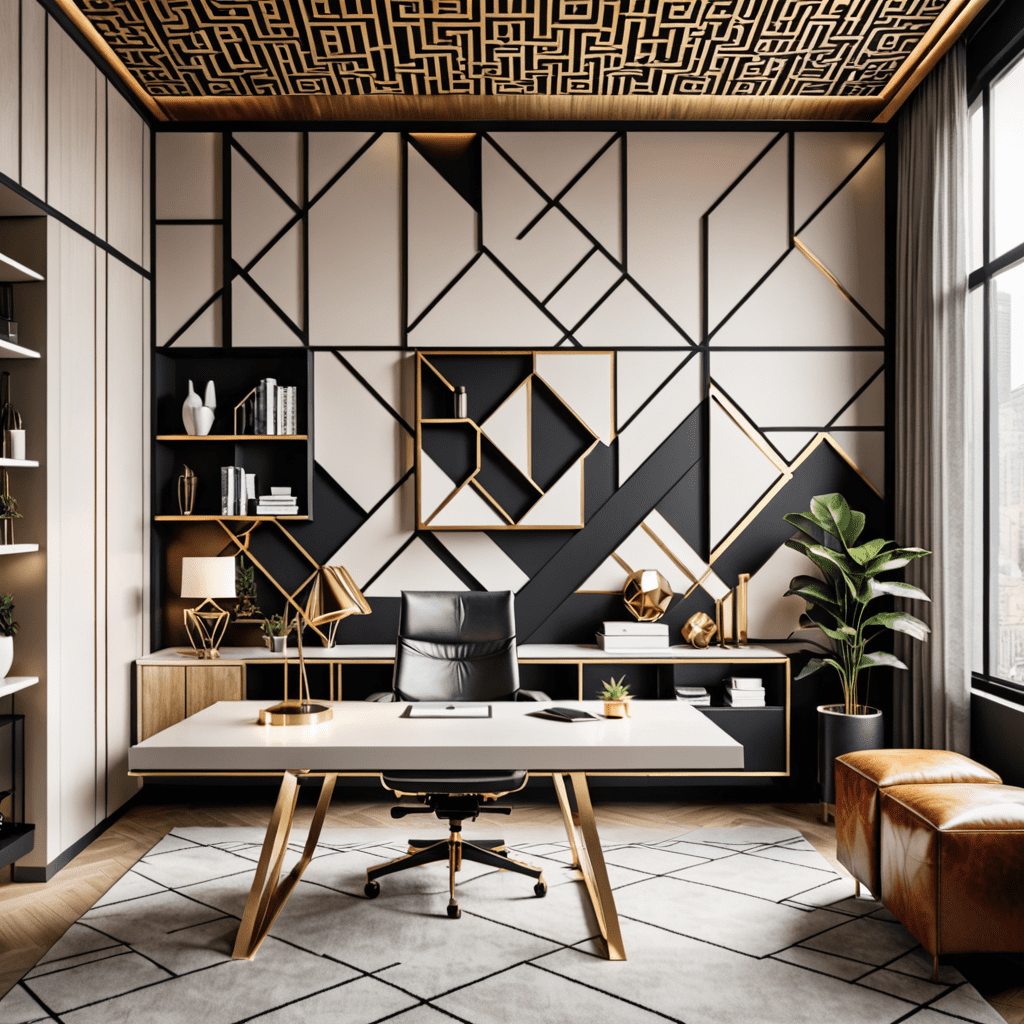 Bold Geometry: Geometric Patterns in Home Office Design
