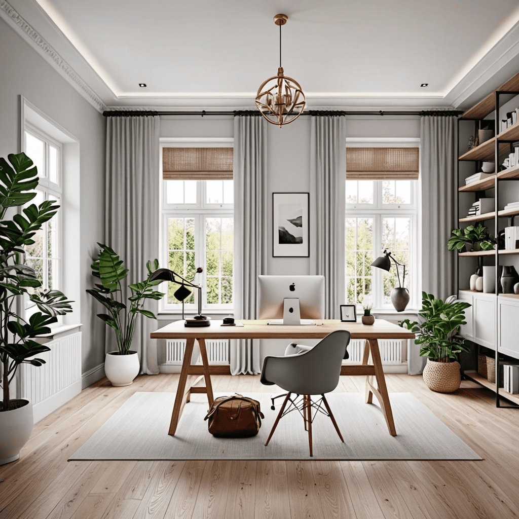 Scandinavian Serenity: Tranquil Home Office Decor