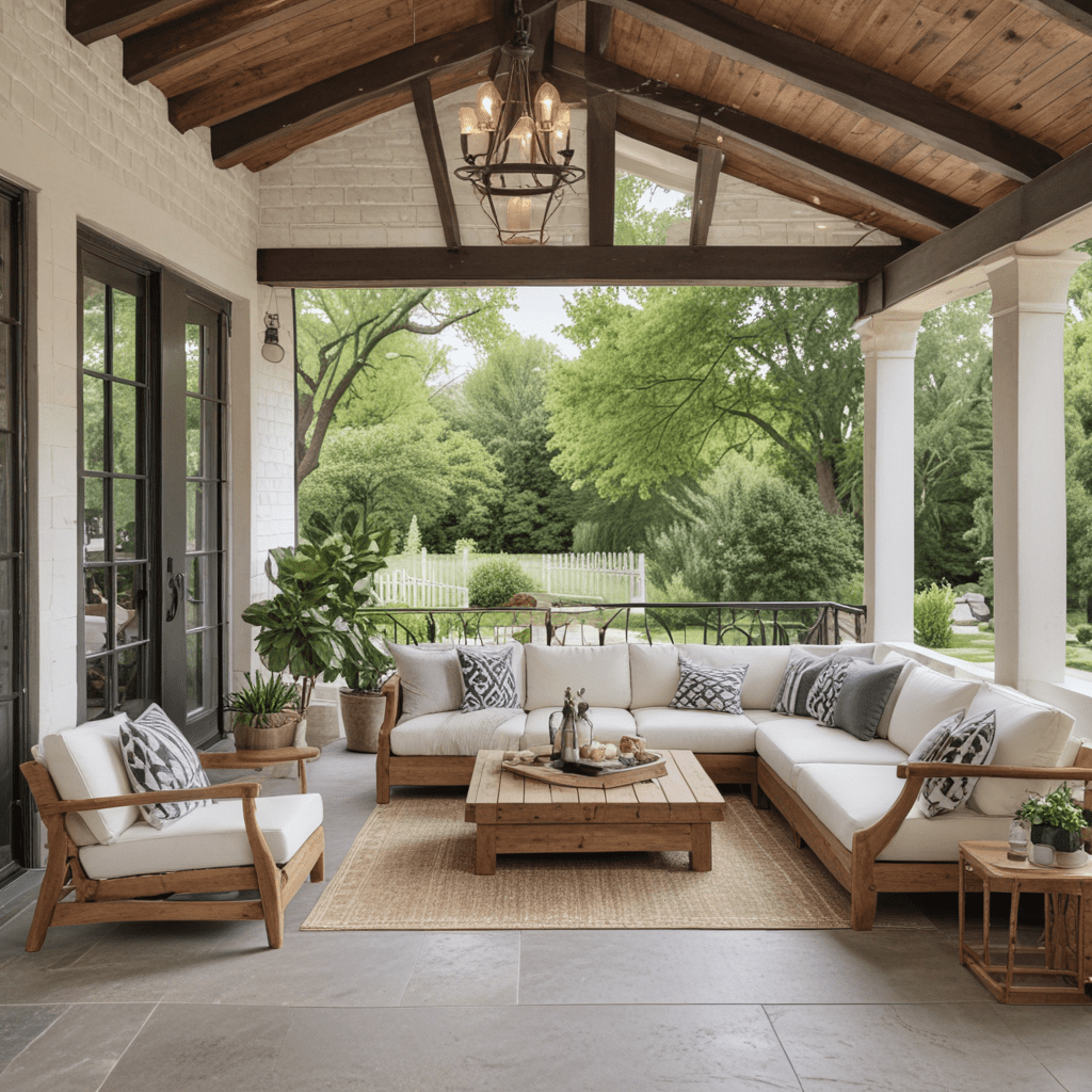 Designing an Outdoor Living Space with a Modern Farmhouse Aesthetic