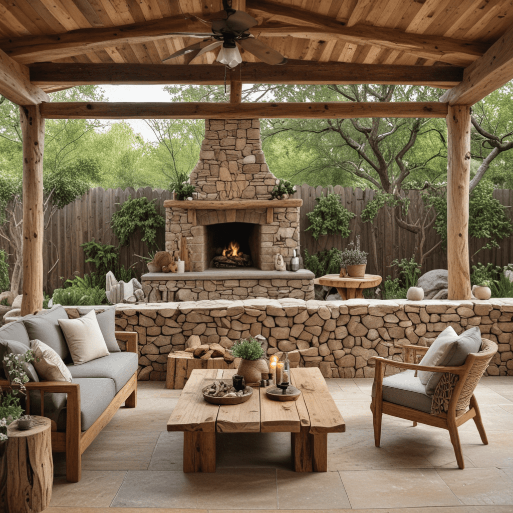 Creating a Rustic Outdoor Living Space with Natural Materials