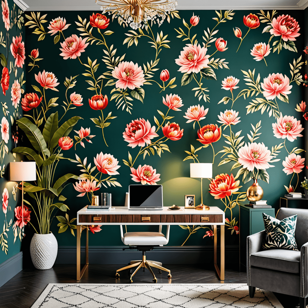 Chic Botanicals: Floral Patterns in Home Office Decor