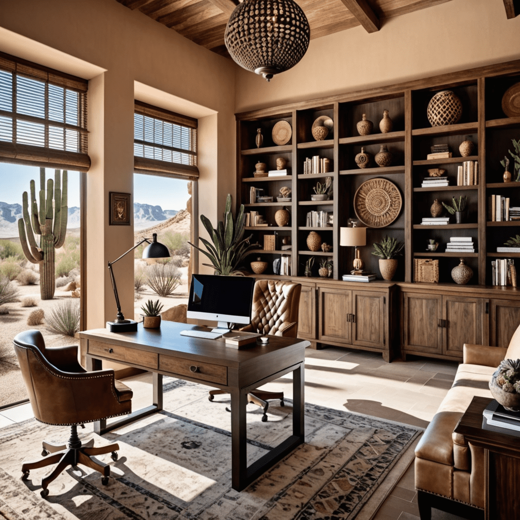 Desert Oasis: Southwest Retreat Home Office Decor