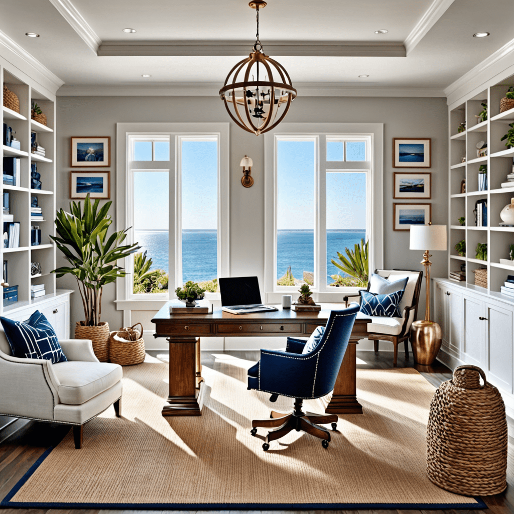 Coastal Cool: Nautical Retreat Home Office Design