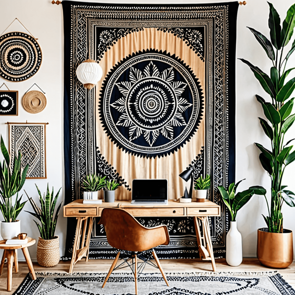 DIY Wall Tapestries for Boho Vibes in Your Home Office