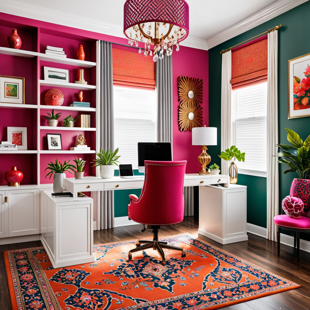 Bold and Vibrant Home Office Color Schemes