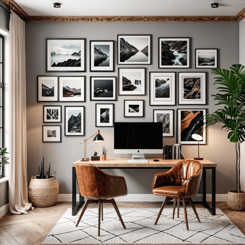 Artistic Expression: Gallery Walls in Home Office Decor