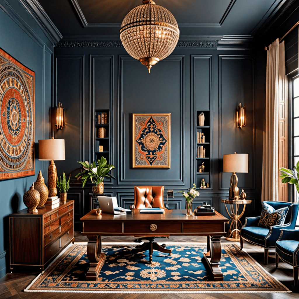 Global Influences in Eclectic Home Office Design