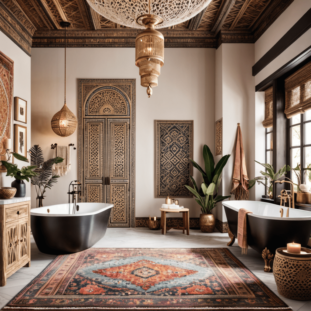 Boho Luxe Bathroom Design Trends for a Bohemian Retreat