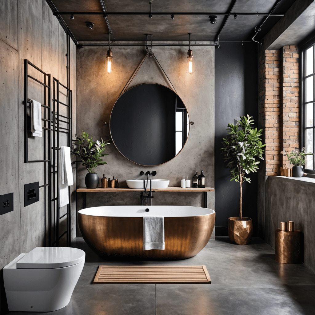 Industrial Minimalism: Raw Elements in Bathroom Design Trends