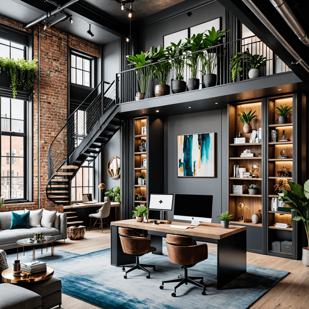 Urban Oasis: City Loft Home Office Design