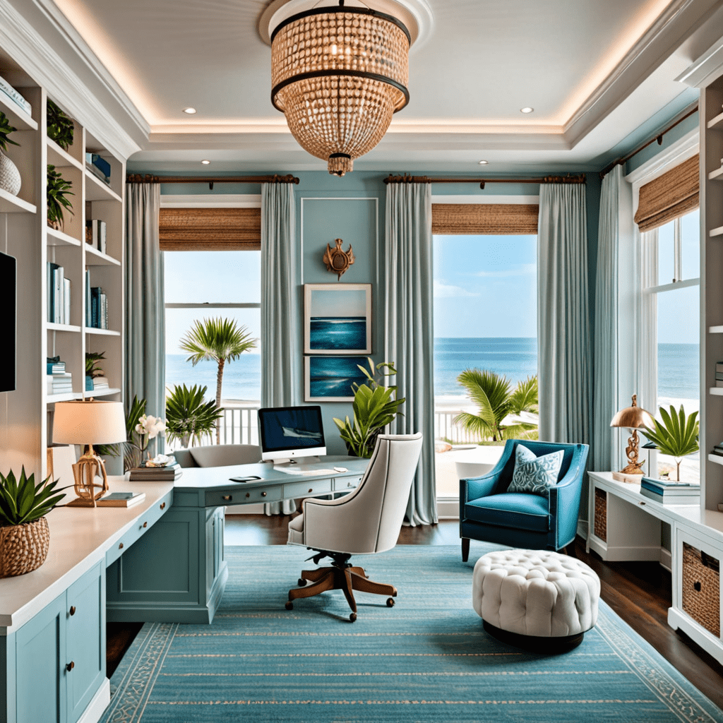 Coastal Retreat: Relaxing Home Office Design