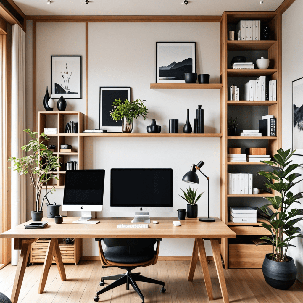 Japandi Fusion: Japanese-Scandinavian Home Office Ideas