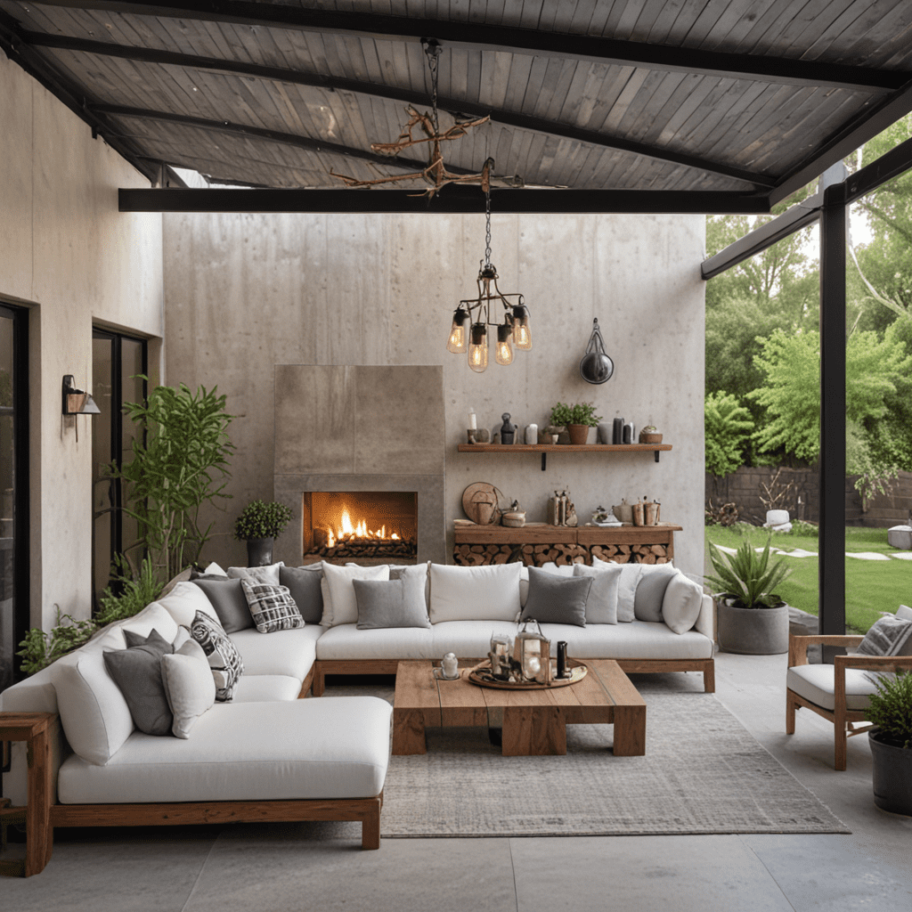 Designing an Outdoor Living Space with a Modern Industrial Style