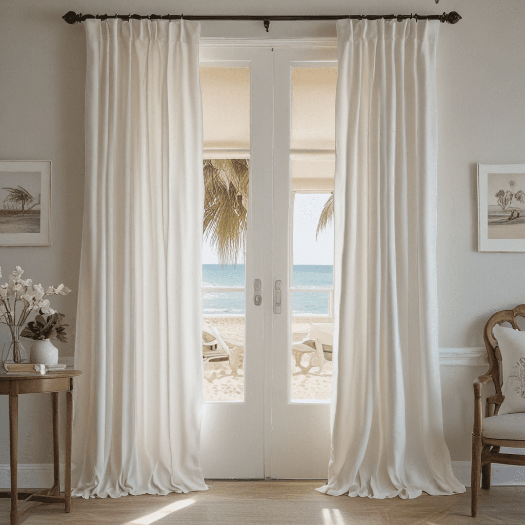 Coastal Retreat: Shell Embellished Curtains for a Beach House Feel