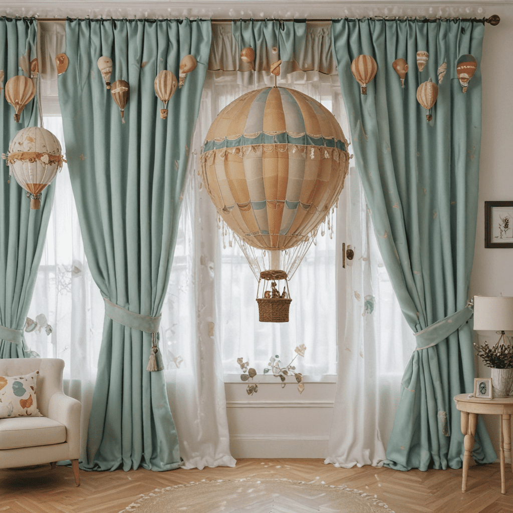 Whimsical Wonder: Hot Air Balloon Motifs in Children’s Curtains