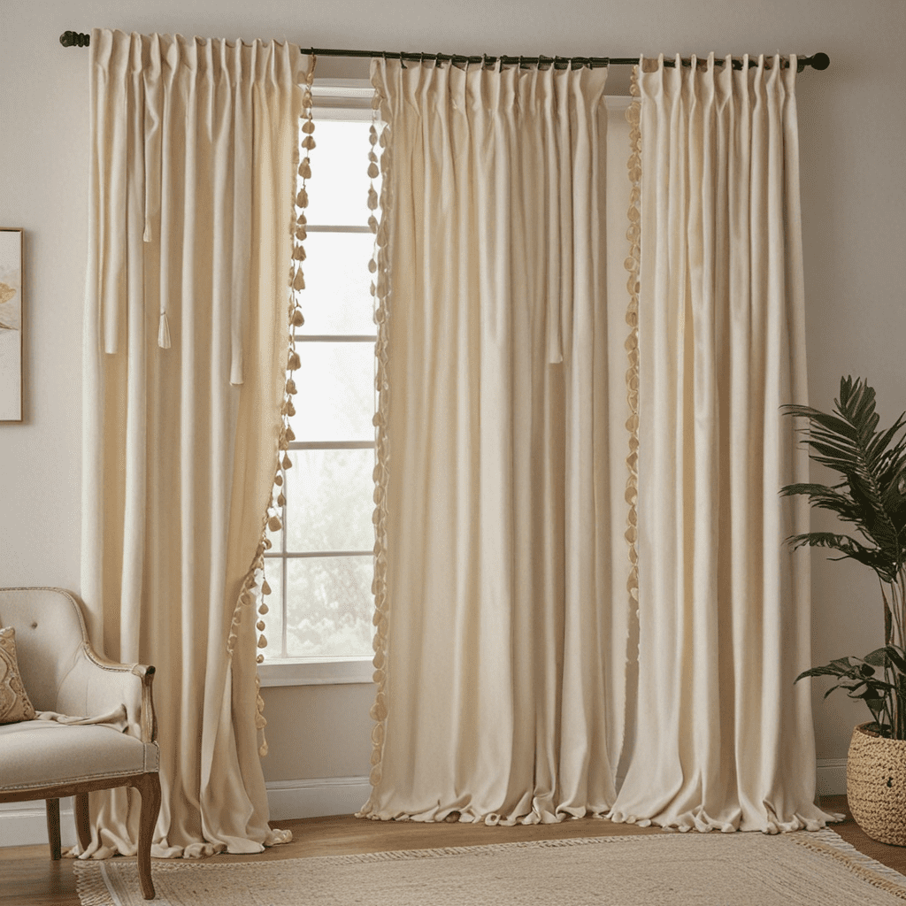Modern Boho: Tassel Trimmed Curtains for a Playful Look