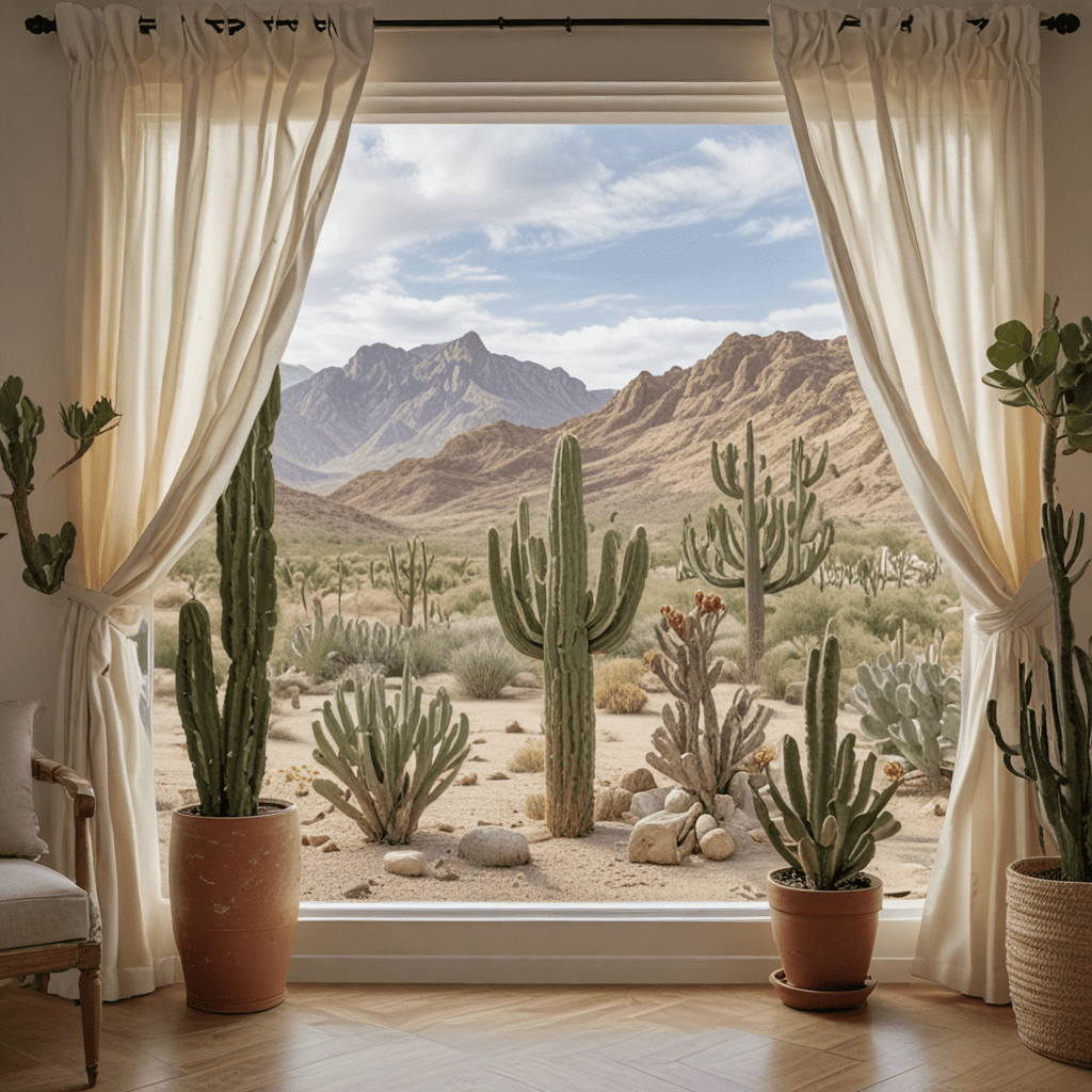 Desert Oasis: Cactus Motifs in Southwestern Window Treatments