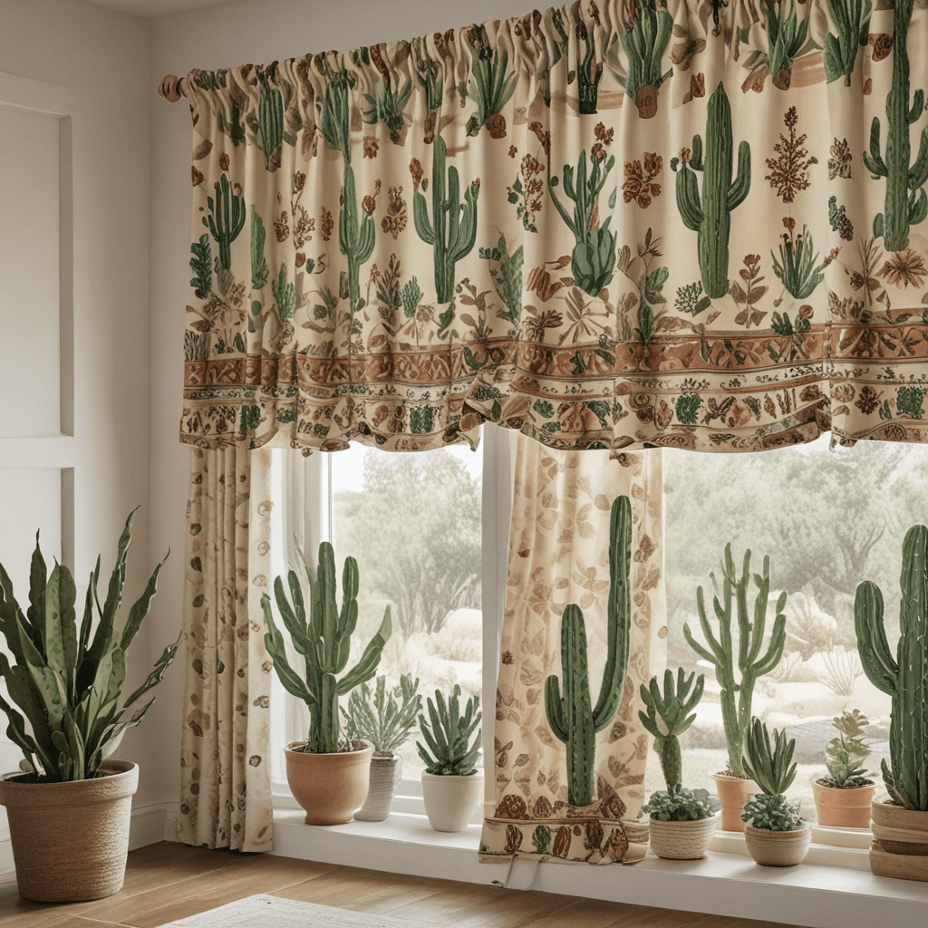 Desert Oasis: Cactus Print Window Treatments for Southwestern Style