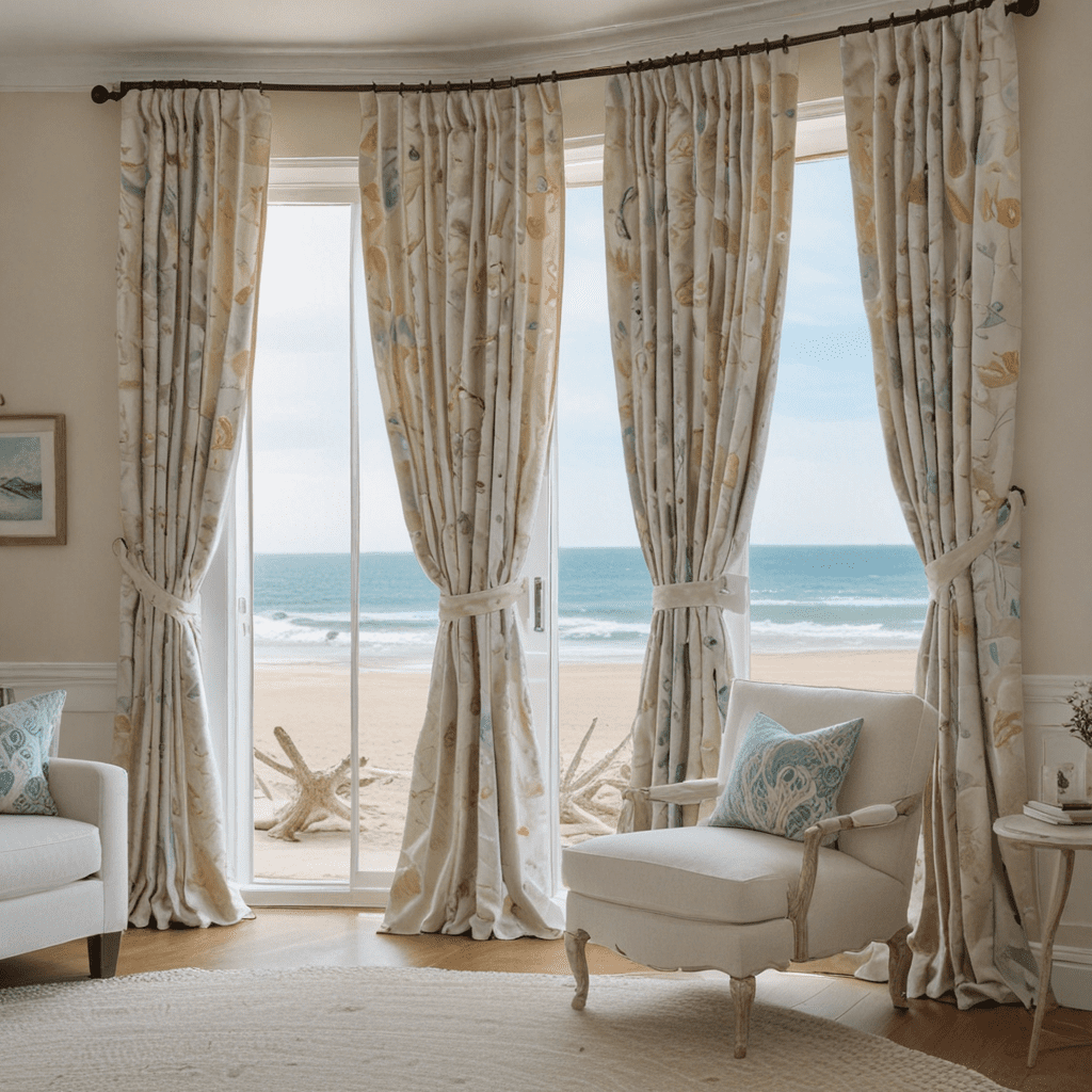 Coastal Retreat: Shell Embellished Curtains for a Beach House Feel