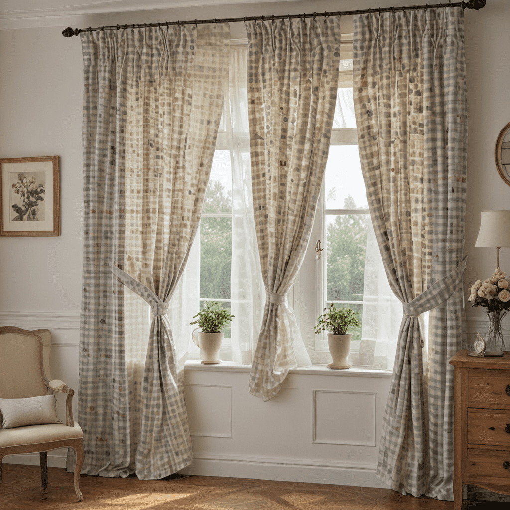 Classic Charm: Gingham Patterns in Country-Inspired Curtains