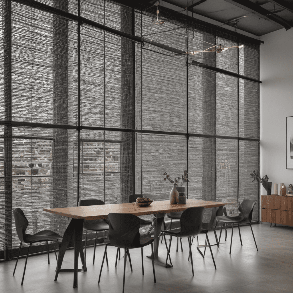 Industrial Edge: Metal Mesh Blinds for a Contemporary Industrial Look