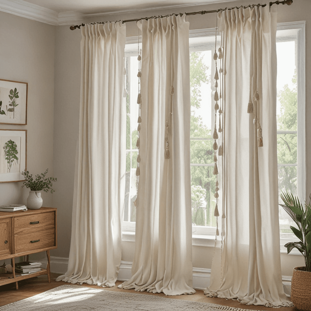 Modern Boho: Tassel Embellished Curtains for a Playful Touch