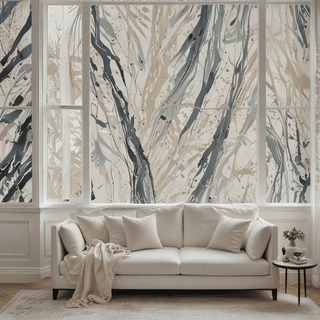 Artistic Flair: Abstract Brushstroke Patterns in Window Coverings