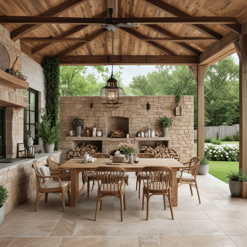 How to Design an Outdoor Living Space with a Rustic Farmhouse Feel