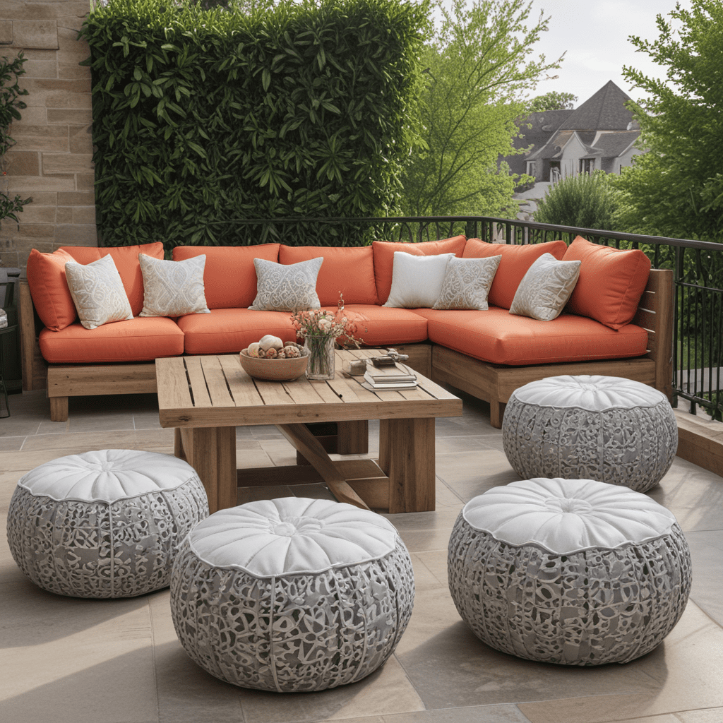 Outdoor Living Spaces: The Beauty of Outdoor Pouf Ottomans