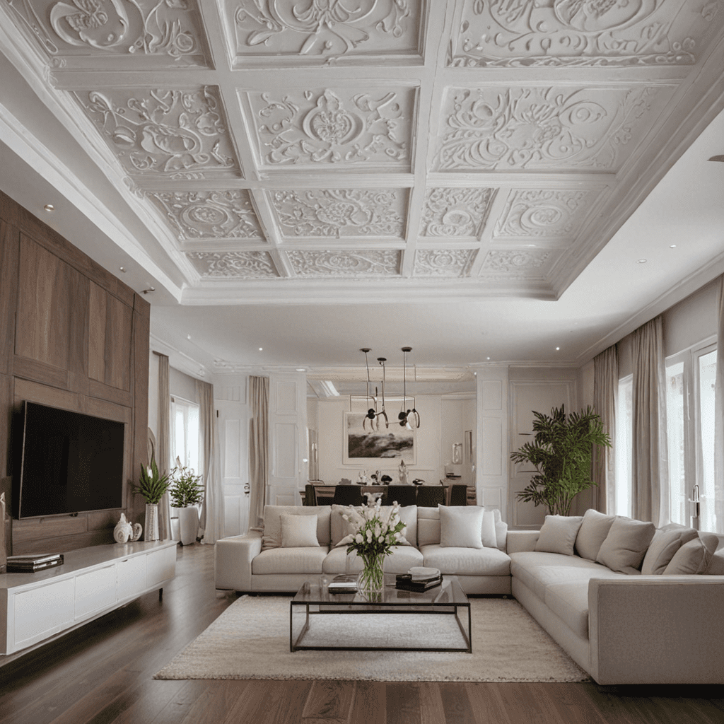 Stylish Ceiling Design Ideas for a Contemporary Living Room