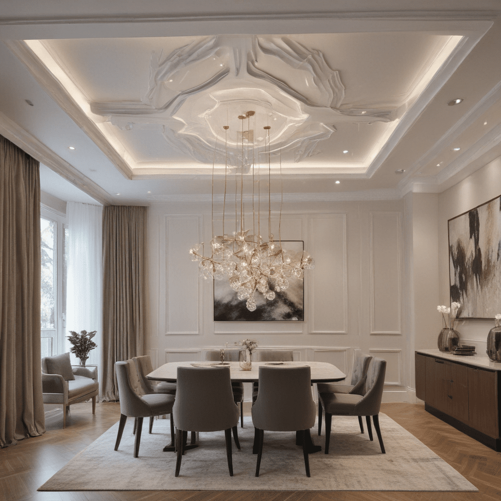 Stylish Ceiling Design Ideas for a Contemporary Dining Room