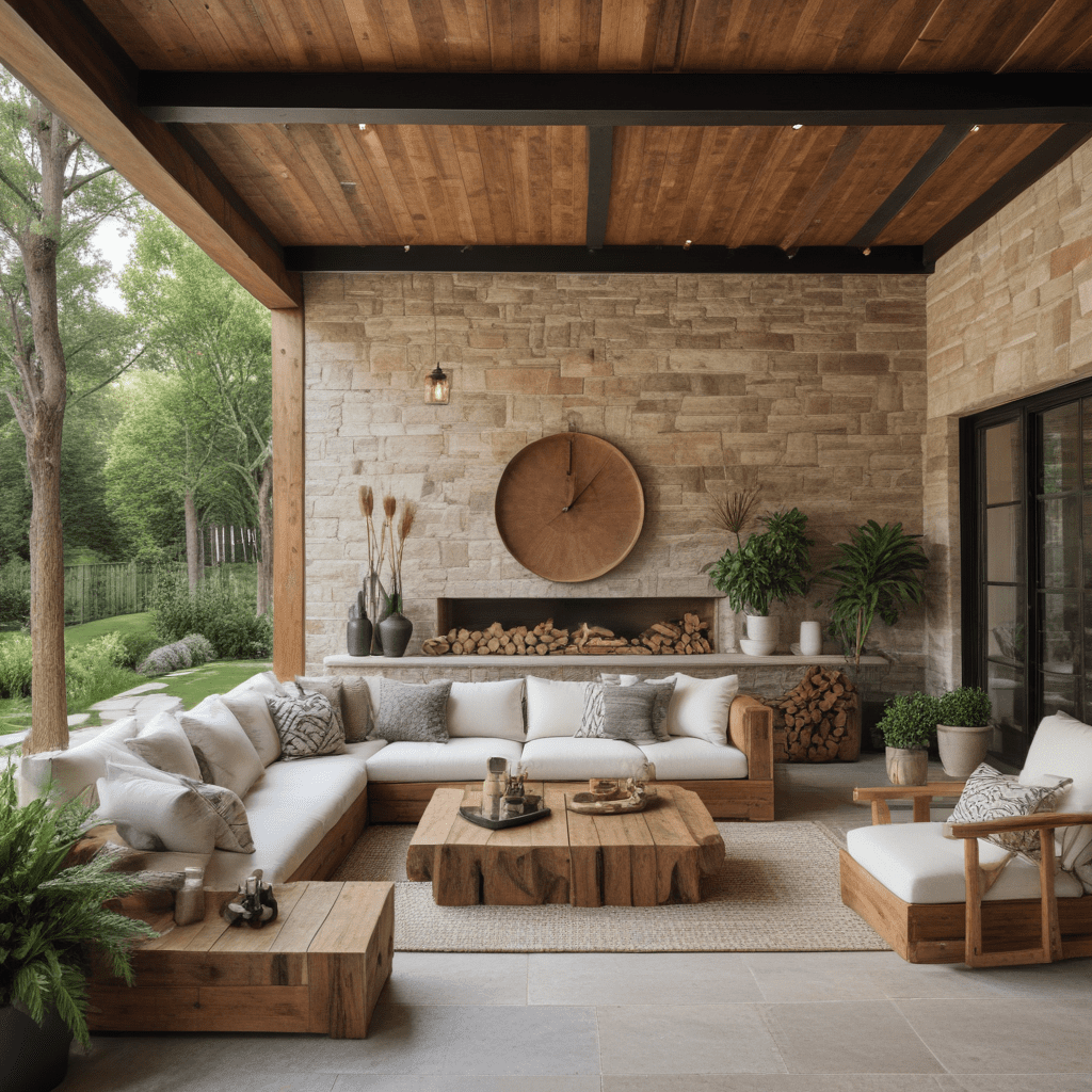 Designing an Outdoor Living Space with a Contemporary Rustic Style