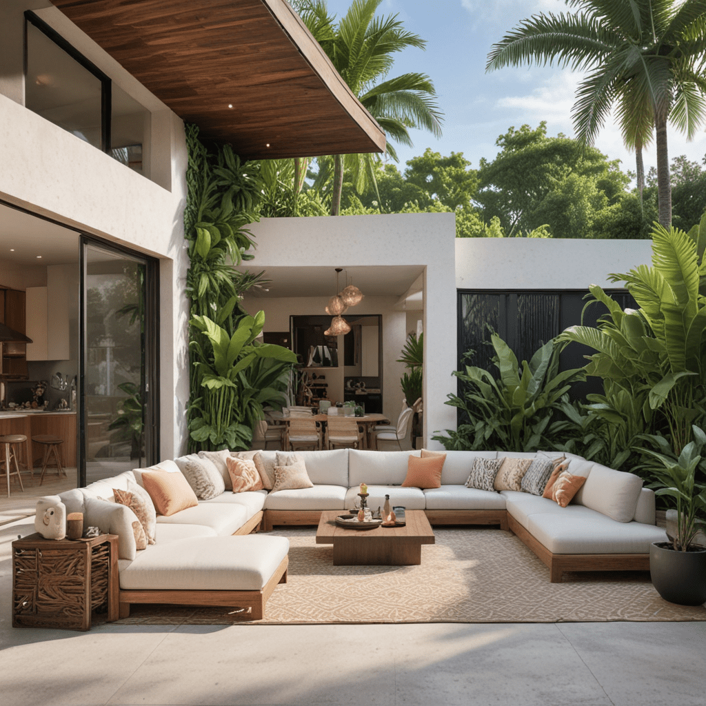 How to Design an Outdoor Living Space with a Tropical Modern Flair